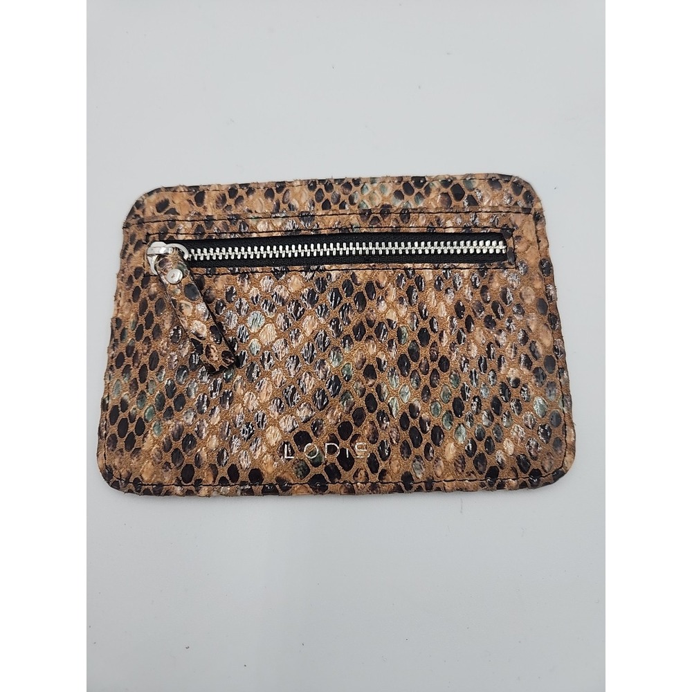 Lodis‎ Snakeskin Leather Card And Coin Holder